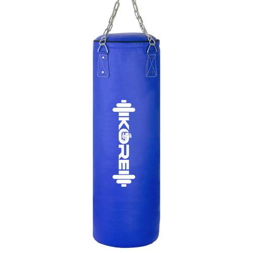 KORE Unfilled Heavy Punching Bag PU/SRF Material Boxing MMA Sparring Punching Training Kickboxing Muay Thai with Rust Proof Stainless Steel Hanging Chain