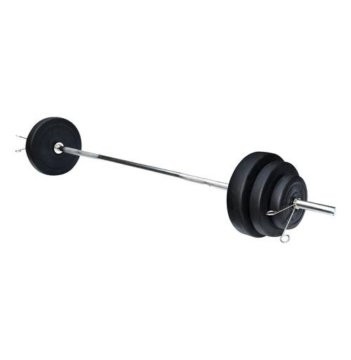 Kore PVC 10-50 kg Home Gym Set with One 3 Ft Curl + 3 Ft Plain Rod and One Pair Dumbbell Rods (PVC-COMBO343-WB-WA)