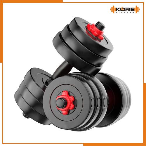 Kore PVC DM 4-40 Kg Dumbbells Set and Fitness Kit for Men and Women Whole Body Workout(PVC-DM-COMBO16)