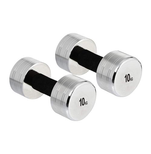 Kore Steel Professional 1-10 Kg (Set of Two) Fixed Dumbbells Home Gym Exercise Equipment for Men & Women (DM-STEEL-COMBO16)