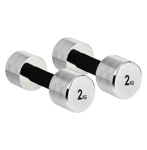 Kore Steel Professional 1-10 Kg (Set of Two) Fixed Dumbbells Home Gym Exercise Equipment for Men & Women (DM-STEEL-COMBO16)