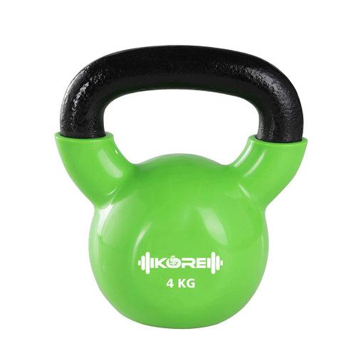 Kore Vinyl Coated Cast Iron 2-40 Kg Kettlebell Weight, for Full Body Workout and Strength Training (VINYL-KETTLEBELL)