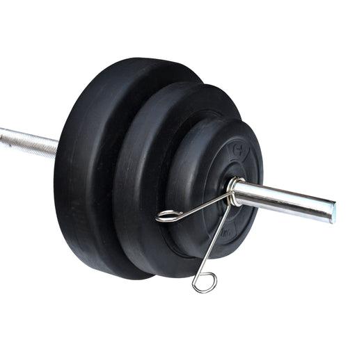 Kore 20-100 kg One 3 Ft Curl + 5 Ft Plain Rod and One Pair Dm Rods with Flat Bench and Gym Accessories (COMBO7)