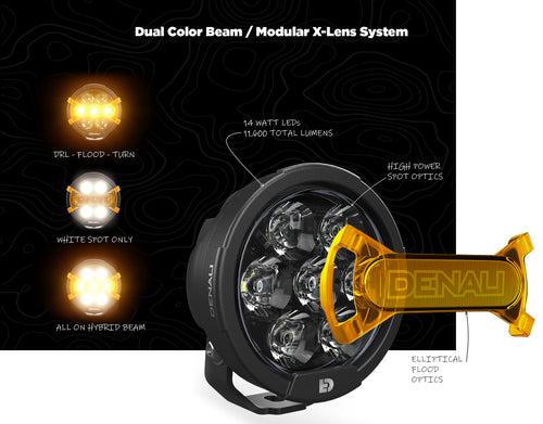 Denali D7 PRO Multi-Beam Driving Light Pod (Pair) with Modular X-Lens System