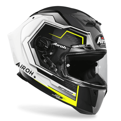 Airoh GP 550 S Rush - White/Yellow Gloss Helmet