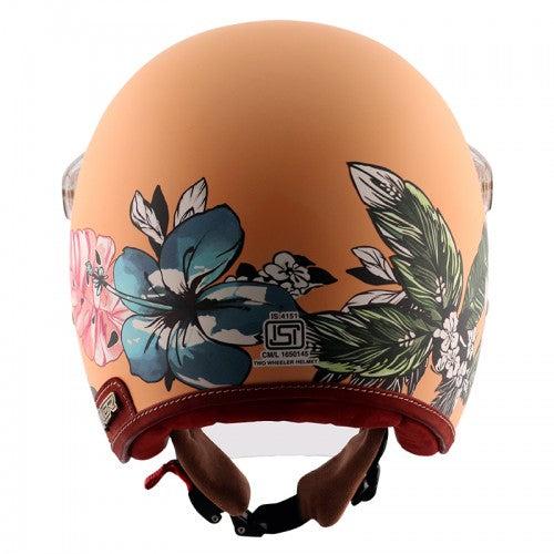 Axor Retro Jet Leather Girls Matte Helmet