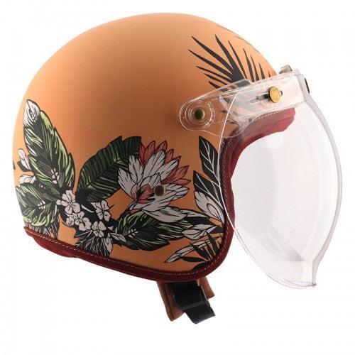 Axor Retro Jet Leather Girls Matte Helmet