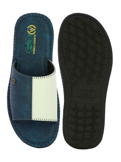 Alberto Torresi Men's Nova Blue Casual Slippers