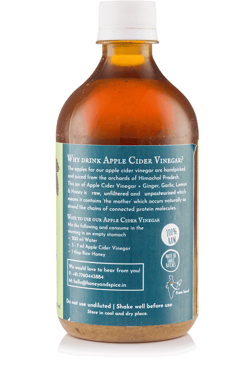 Apple cider vinegar with ginger, garlic, lemon and honey 500ml