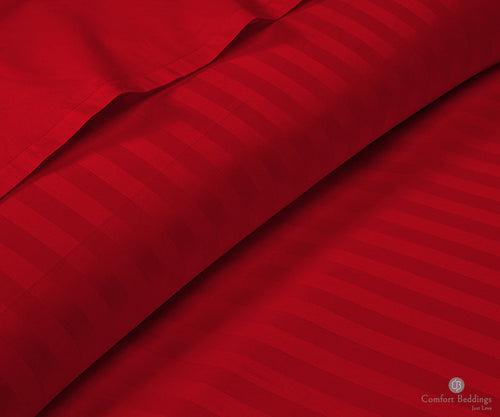 Blood Red Stripe Bed Sheets