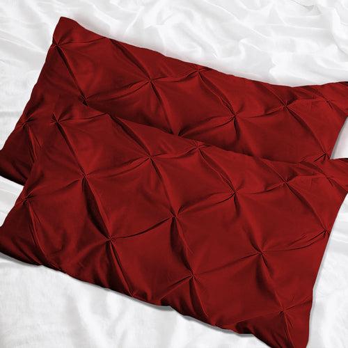 Burgundy Pinch Pillow Covers