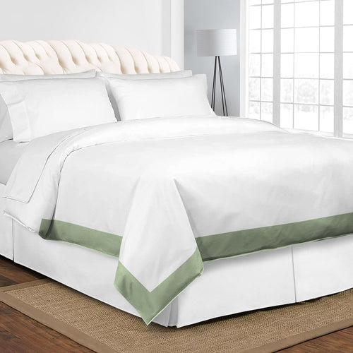 Moss with White Two Tone Duvet Cover