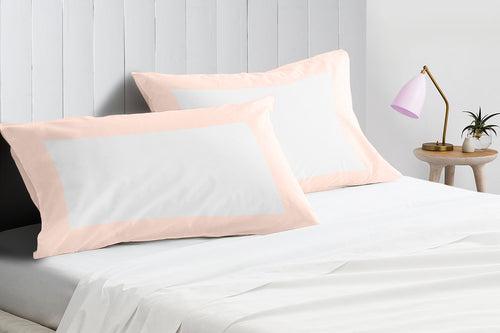 Peach with White Two Tone Pillow Covers