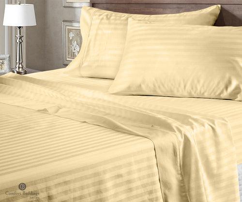 Rust Stripe Bed Sheets