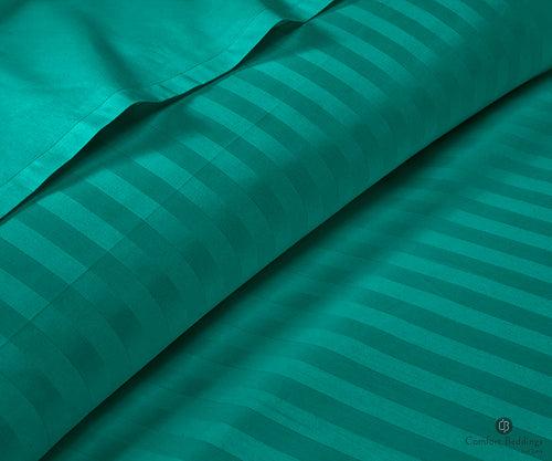 Turquoise Green Stripe Bed Sheets