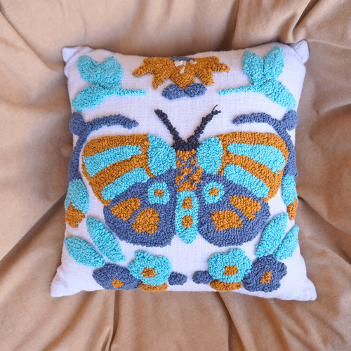 Anglica Butterfly Hand-tufted Cushion Cover