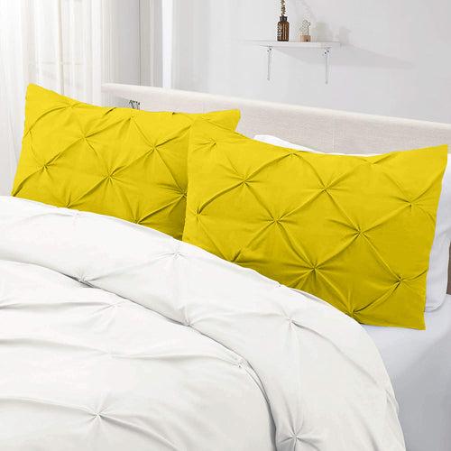 Yellow Pinch Pillow Covers