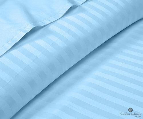Light Blue Stripe Bed Sheets