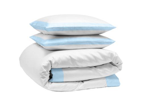 Light Blue with White Two Tone Duvet Cover