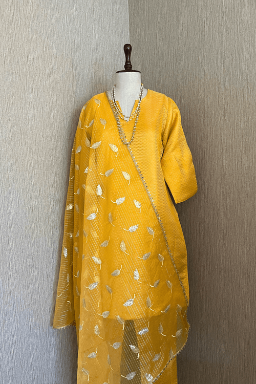 Paithani Yellow Suit Set