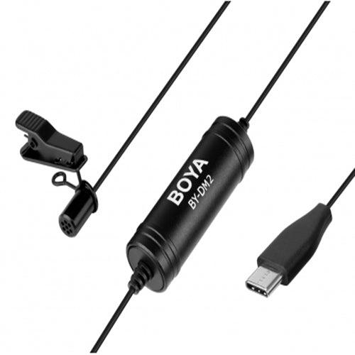 BOYA BY-DM2 Omni-Directional Digital Lavalier Microphone Clip-on Video Recording Mic with Type-C for Android Devices