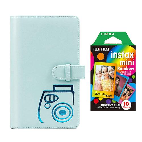 Fujifilm Instax  mini 10X1 Instant Film with 96-sheet Album for mini film (Ice blue)