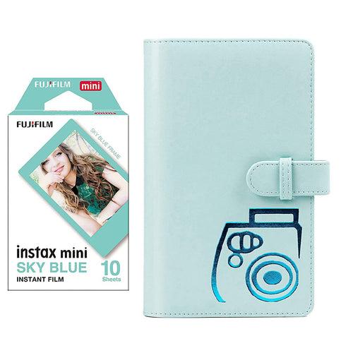 Fujifilm Instax  mini 10X1 Instant Film with 96-sheet Album for mini film (Ice blue)