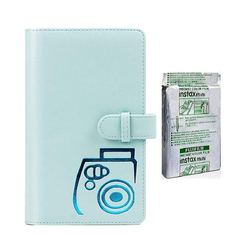 Fujifilm Instax  mini 10X1 Instant Film with 96-sheet Album for mini film (Ice blue)