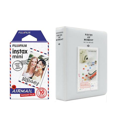 Fujifilm Instax Mini 10X1 airmail Instant Film with Instax Time Photo Album 64 Sheets