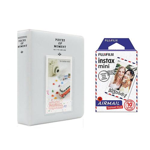 Fujifilm Instax Mini 10X1 airmail Instant Film with Instax Time Photo Album 64 Sheets