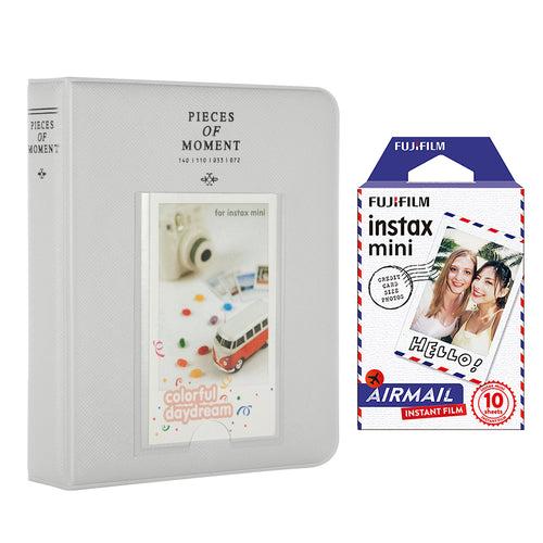 Fujifilm Instax Mini 10X1 airmail Instant Film with Instax Time Photo Album 64 Sheets