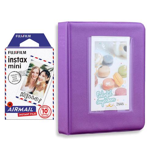 Fujifilm Instax Mini 10X1 airmail Instant Film with Instax Time Photo Album 64 Sheets