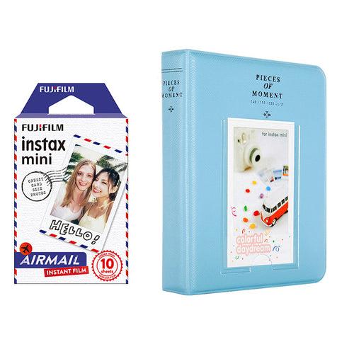 Fujifilm Instax Mini 10X1 airmail Instant Film with Instax Time Photo Album 64 Sheets