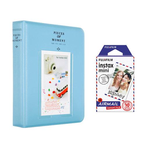 Fujifilm Instax Mini 10X1 airmail Instant Film with Instax Time Photo Album 64 Sheets