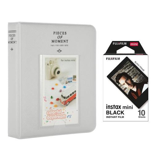 Fujifilm Instax Mini 10X1 black border Instant Film with Instax Time Photo Album 64 Sheets