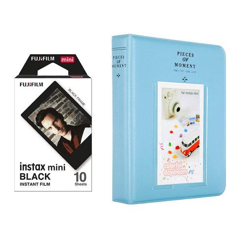 Fujifilm Instax Mini 10X1 black border Instant Film with Instax Time Photo Album 64 Sheets