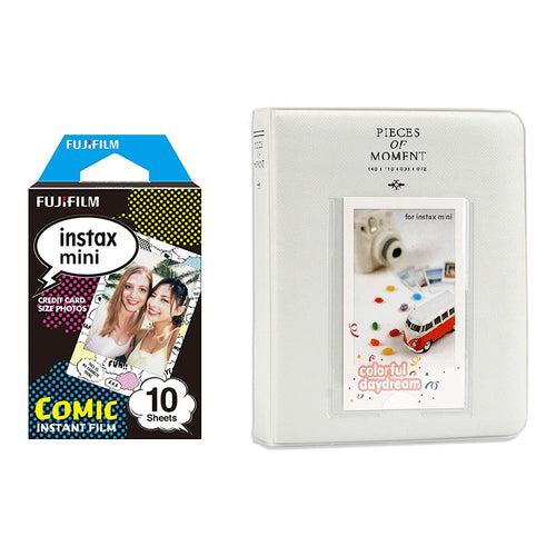 Fujifilm Instax Mini 10X1 comic Instant Film with Instax Time Photo Album 64 Sheets