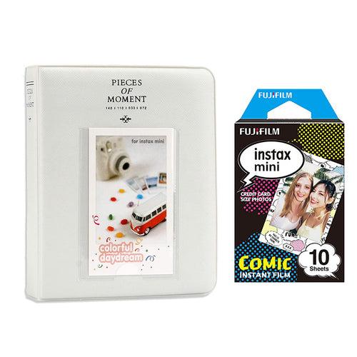 Fujifilm Instax Mini 10X1 comic Instant Film with Instax Time Photo Album 64 Sheets