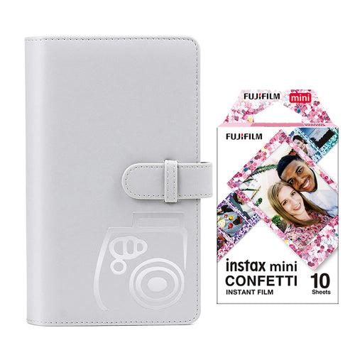 Fujifilm Instax Mini 10X1 confetti Instant Film with 96-sheet Album for mini film