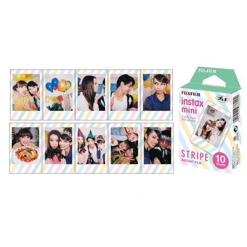 Fujifilm Instax Mini Films Airmal, Stripe, Rainbow, Candy Pop Film 10 Sheets X 4