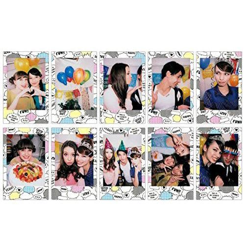 Fujifilm Instax Mini Instant Film Comic 10x1 + Airmail 10x1+ White 10x2 with 20 Decorative Skin Stickers