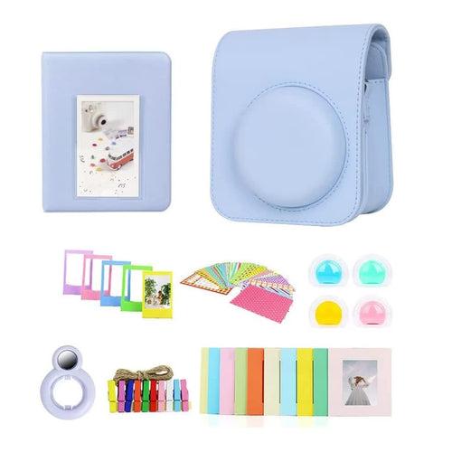 Zikkon Instax Mini 12 Protective Camera Case PU Leather Carrying Bag with Photo Album and Accessories Kits