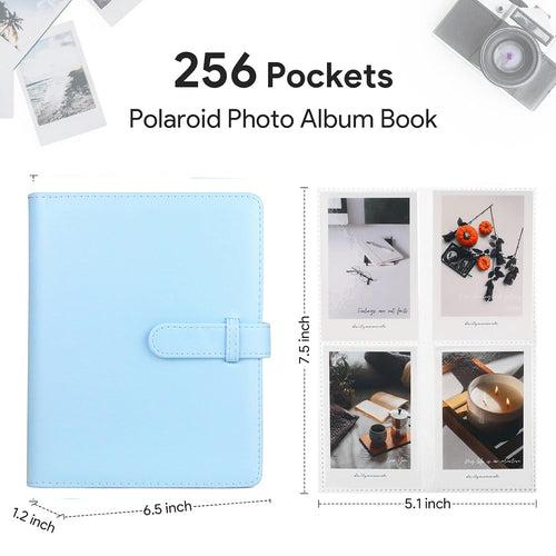 Zikkon 256 Pockets Mini Photo Album for Fujifilm Instax Mini 12 11 9 8 7+ 40 Evo