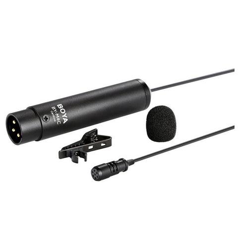 BOYA BY-M4C Phantom Power Clip-On Cardioid XLR Lavalier Microphone for Canon Sony Panasonic Camcorders ZOOM H4n H5 H6 TASCAM Audio Recorders