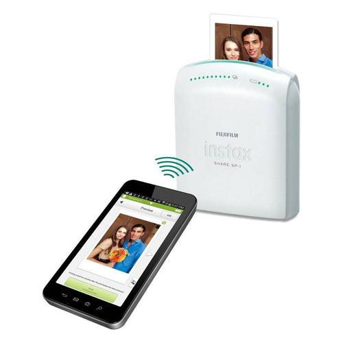 Fujifilm instax SHARE Smartphone Printer SP-1 With 2x Fuji Instax Mini Twin Pack Instant Film (= 40 Shoots) +With Photo Album 64 Pockets Blue Value Set Bundle SP-1 ()
