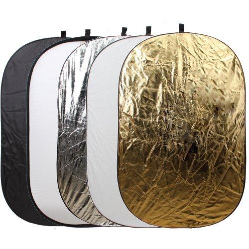 78" x 59" (200 x 150cm) 5 in 1 Portable Oval Collapsible Multi Disc Photography Studio Light Reflector