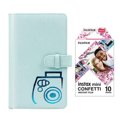 Fujifilm Instax  mini 10X1 Instant Film with 96-sheet Album for mini film (Ice blue)