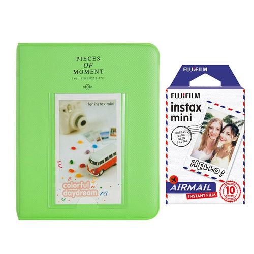 Fujifilm Instax Mini 10X1 airmail Instant Film with Instax Time Photo Album 64 Sheets