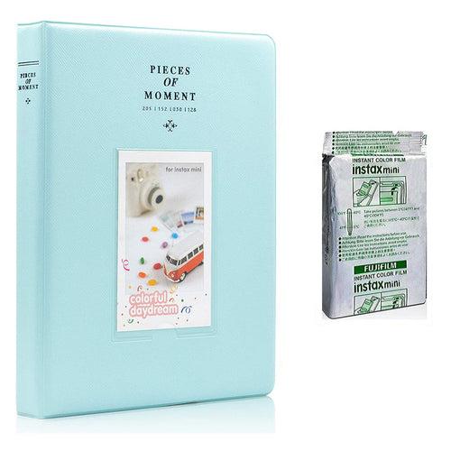 Fujifilm Instax Mini 10X1 comic Instant Film With 128-sheet Album for mini film (ice blue)