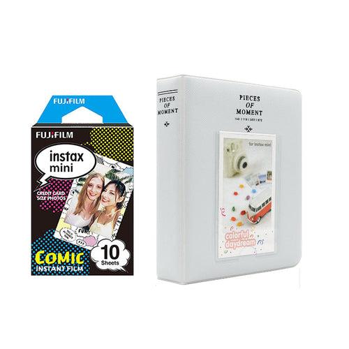 Fujifilm Instax Mini 10X1 comic Instant Film with Instax Time Photo Album 64 Sheets